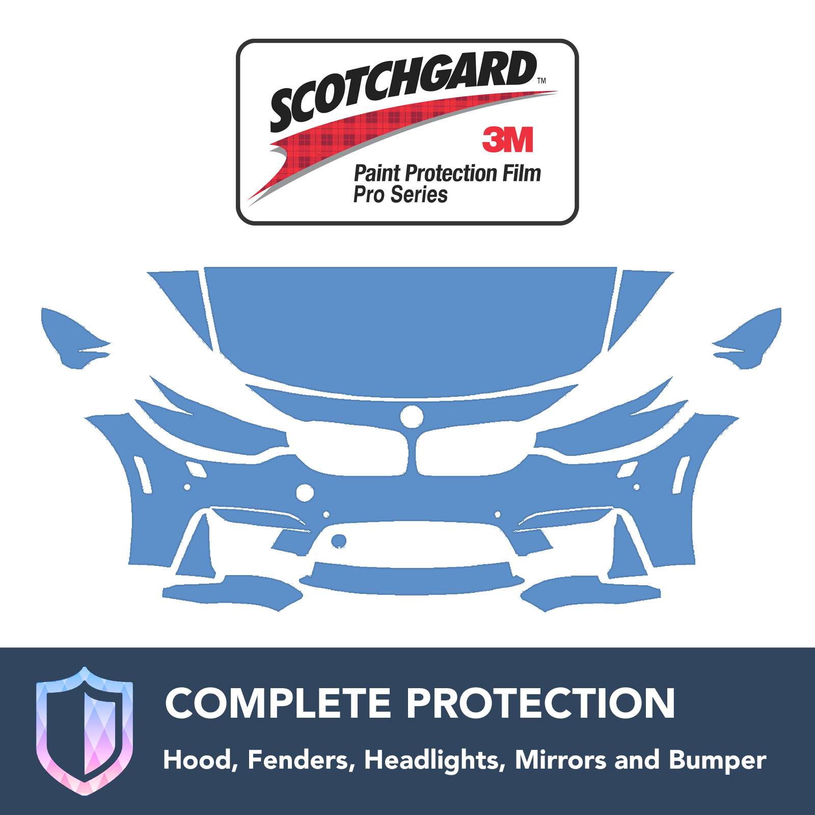 Genuine 3M Scotchgard Paint Protection Film Clear Pre-Cut 2015 2016 Audi S3