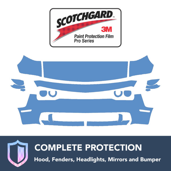 3M Dodge Challenger SRT Hellcat 2015-2016 Clear Bra Precut Paint Protection Film Kit